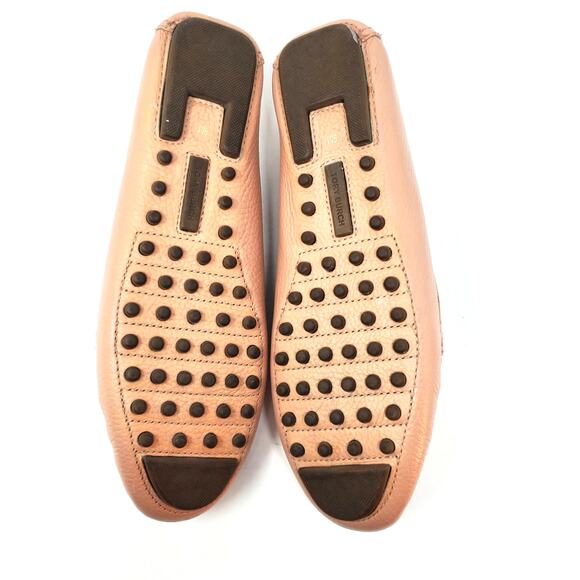Tory Burch Everly Driver Tumbled Leather Slip On Loafer Pink Moon 85159 Size 9M - Picture 6 of 9